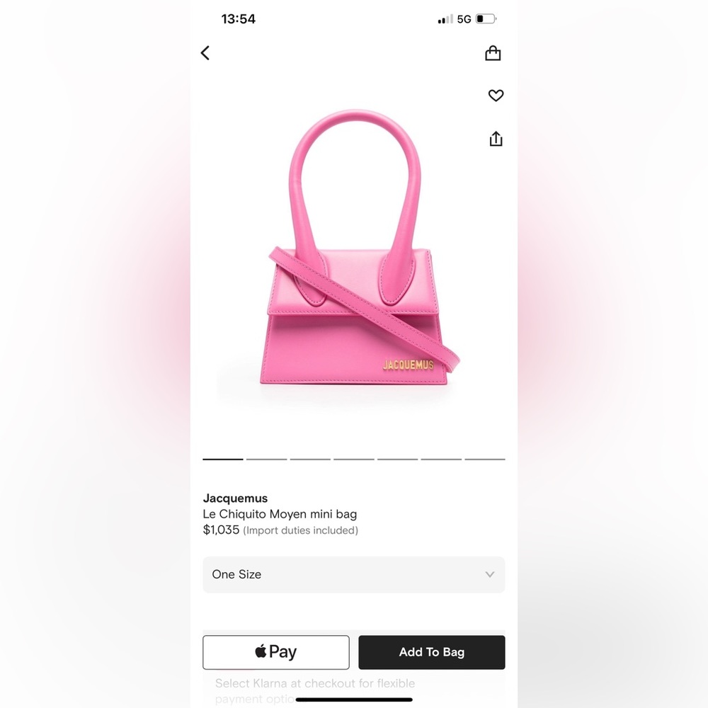 SOLD!!! Jacquemus Le Chiquito Moyen bag authentic with receipt - Picture 14 of 16
